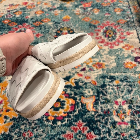 J/Slides Sandals Women's 8.5 Rollie Woven Slip On Espadrille Sporty Leather - Picture 4 of 7